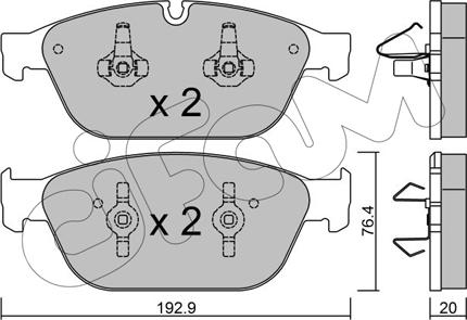 Cifam 822-954-0 - Kit de plaquettes de frein, frein à disque cwaw.fr