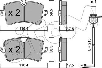 Cifam 822-955-0K - Kit de plaquettes de frein, frein à disque cwaw.fr