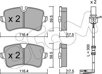 Cifam 822-955-1K - Kit de plaquettes de frein, frein à disque cwaw.fr