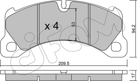 Cifam 822-956-0 - Kit de plaquettes de frein, frein à disque cwaw.fr