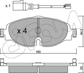 Cifam 822-950-0K - Kit de plaquettes de frein, frein à disque cwaw.fr