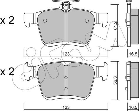 Cifam 822-951-0 - Kit de plaquettes de frein, frein à disque cwaw.fr