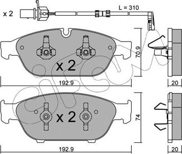 Cifam 822-953-0K - Kit de plaquettes de frein, frein à disque cwaw.fr