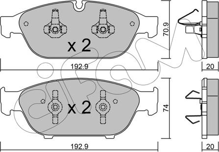 Cifam 822-953-0 - Kit de plaquettes de frein, frein à disque cwaw.fr