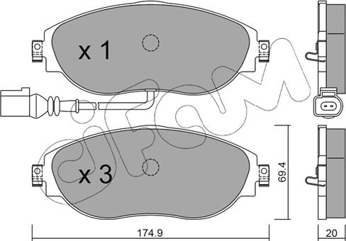 Cifam 822-952-0 - Kit de plaquettes de frein, frein à disque cwaw.fr