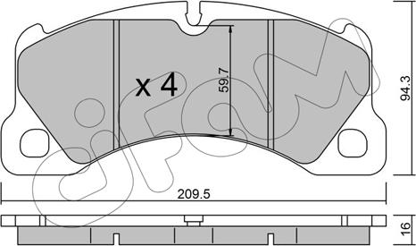 Cifam 822-957-0 - Kit de plaquettes de frein, frein à disque cwaw.fr