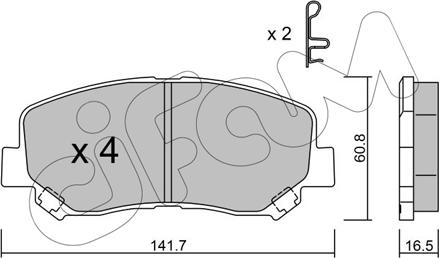 Cifam 822-969-0 - Kit de plaquettes de frein, frein à disque cwaw.fr