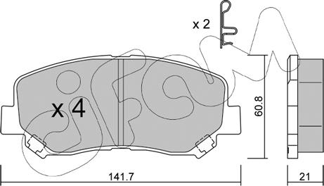 Cifam 822-969-1 - Kit de plaquettes de frein, frein à disque cwaw.fr