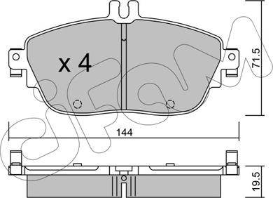 Cifam 822-965-0 - Kit de plaquettes de frein, frein à disque cwaw.fr