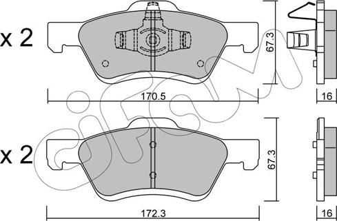 Cifam 822-906-0 - Kit de plaquettes de frein, frein à disque cwaw.fr