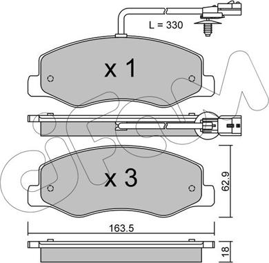 Cifam 822-900-0 - Kit de plaquettes de frein, frein à disque cwaw.fr