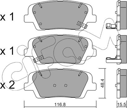 Cifam 822-901-0 - Kit de plaquettes de frein, frein à disque cwaw.fr