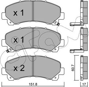 Cifam 822-902-0 - Kit de plaquettes de frein, frein à disque cwaw.fr