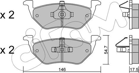 Cifam 822-907-0 - Kit de plaquettes de frein, frein à disque cwaw.fr