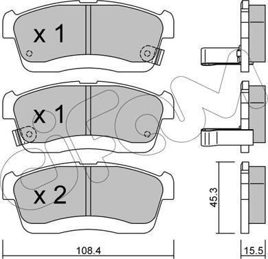 Cifam 822-914-0 - Kit de plaquettes de frein, frein à disque cwaw.fr