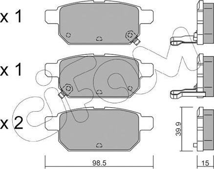 Cifam 822-915-0 - Kit de plaquettes de frein, frein à disque cwaw.fr