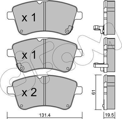 Cifam 822-913-0 - Kit de plaquettes de frein, frein à disque cwaw.fr