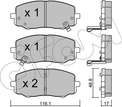 Cifam 822-912-0 - Kit de plaquettes de frein, frein à disque cwaw.fr