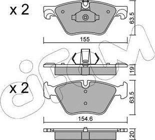 Cifam 822-917-0 - Kit de plaquettes de frein, frein à disque cwaw.fr