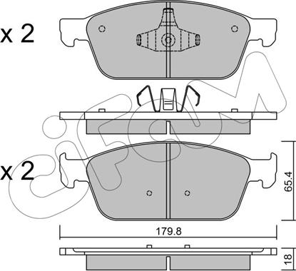 Cifam 822-989-0 - Kit de plaquettes de frein, frein à disque cwaw.fr