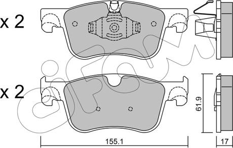 Cifam 822-984-0 - Kit de plaquettes de frein, frein à disque cwaw.fr