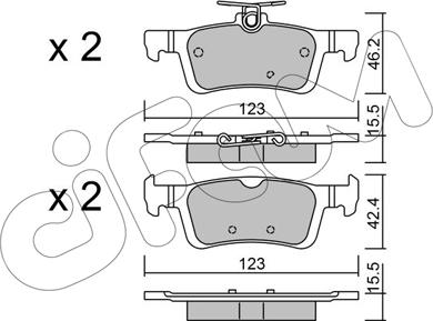 Cifam 822-986-0 - Kit de plaquettes de frein, frein à disque cwaw.fr