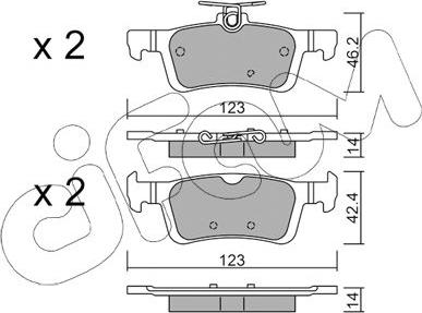 Cifam 822-986-1 - Kit de plaquettes de frein, frein à disque cwaw.fr