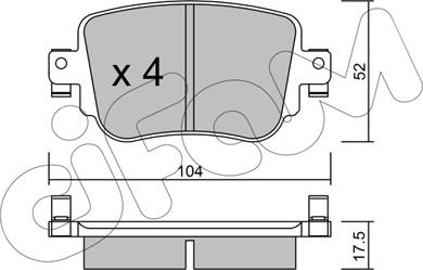 Cifam 822-980-0 - Kit de plaquettes de frein, frein à disque cwaw.fr