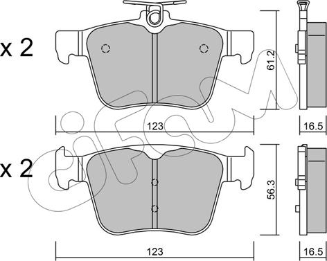 Cifam 822-981-0 - Kit de plaquettes de frein, frein à disque cwaw.fr