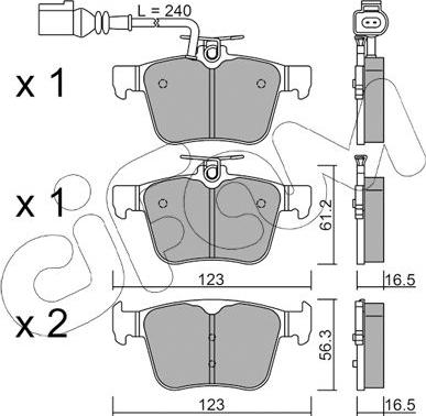 Cifam 822-981-1 - Kit de plaquettes de frein, frein à disque cwaw.fr