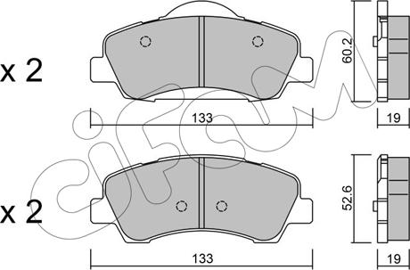 Cifam 822-982-0 - Kit de plaquettes de frein, frein à disque cwaw.fr