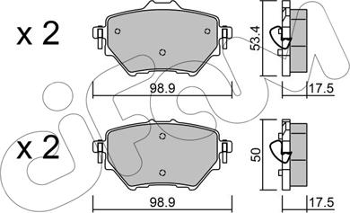 Cifam 822-987-0 - Kit de plaquettes de frein, frein à disque cwaw.fr