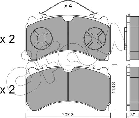 Cifam 822-935-0 - Kit de plaquettes de frein, frein à disque cwaw.fr