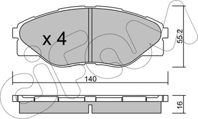 Cifam 822-936-0 - Kit de plaquettes de frein, frein à disque cwaw.fr