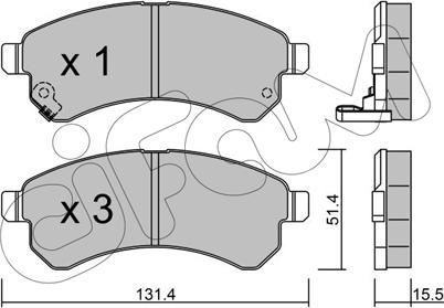 Cifam 822-931-0 - Kit de plaquettes de frein, frein à disque cwaw.fr