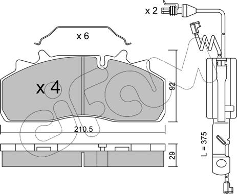 Cifam 822-932-0K - Kit de plaquettes de frein, frein à disque cwaw.fr