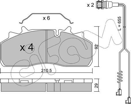 Cifam 822-932-1K - Kit de plaquettes de frein, frein à disque cwaw.fr