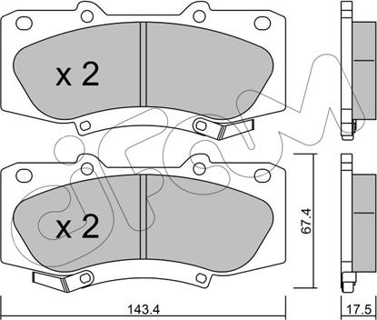 Cifam 822-937-0 - Kit de plaquettes de frein, frein à disque cwaw.fr