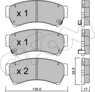 Cifam 822-924-0 - Kit de plaquettes de frein, frein à disque cwaw.fr