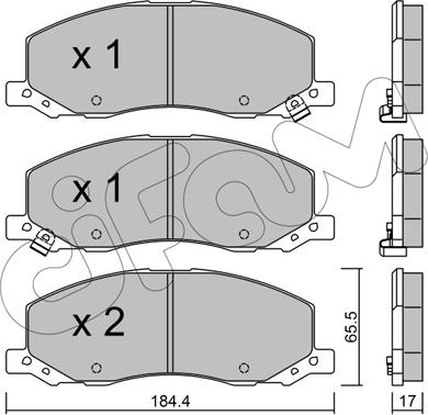 Cifam 822-923-0 - Kit de plaquettes de frein, frein à disque cwaw.fr