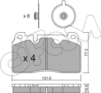 Cifam 822-979-0-141 - Kit de plaquettes de frein, frein à disque cwaw.fr