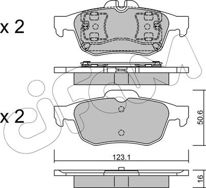 Cifam 822-974-0 - Kit de plaquettes de frein, frein à disque cwaw.fr