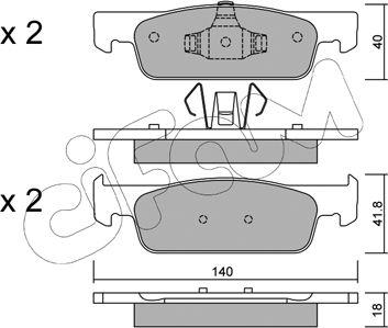 Cifam 822-975-0 - Kit de plaquettes de frein, frein à disque cwaw.fr