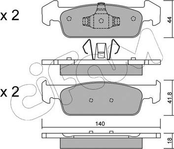 Cifam 822-975-1 - Kit de plaquettes de frein, frein à disque cwaw.fr