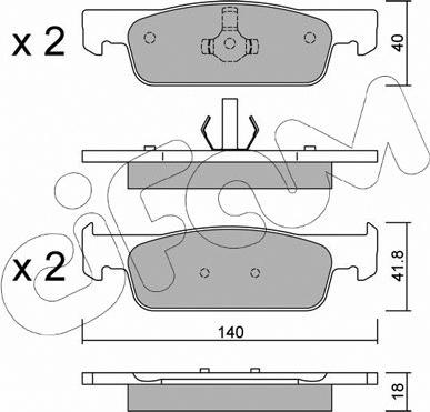 Cifam 822-975-3 - Kit de plaquettes de frein, frein à disque cwaw.fr