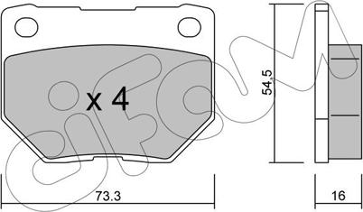 Cifam 822-494-0 - Kit de plaquettes de frein, frein à disque cwaw.fr