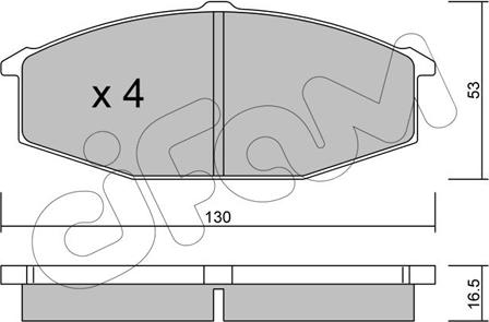 Cifam 822-490-0 - Kit de plaquettes de frein, frein à disque cwaw.fr