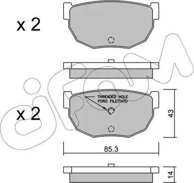 Cifam 822-492-0 - Kit de plaquettes de frein, frein à disque cwaw.fr