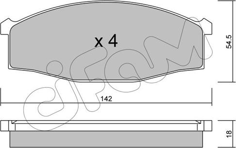 Cifam 822-497-0 - Kit de plaquettes de frein, frein à disque cwaw.fr