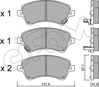 Cifam 822-446-0 - Kit de plaquettes de frein, frein à disque cwaw.fr